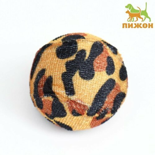 Мяч текстильный Леопард, 4 см, микс цветов