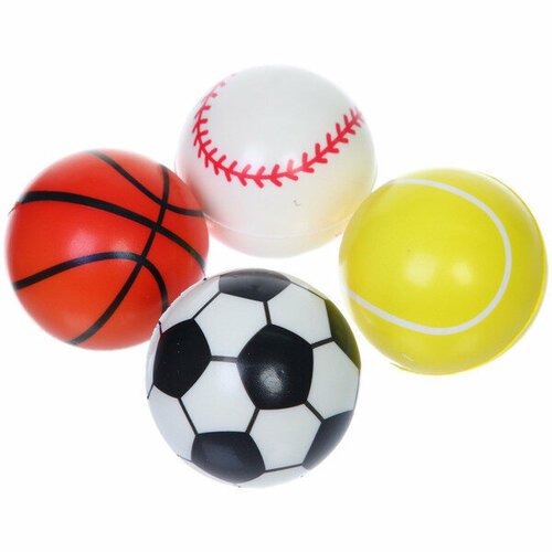 Мяч 7,6 см «Спортивные игры» (антистресс), микс стикер на вложение