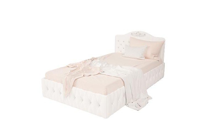 Кровати для подростков ABC-King Princess с каретной обтяжкой и подъемным механизмом 190х120 см