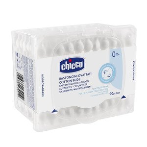 Chicco Палочки ватные с ограничителем 0+ 90 шт