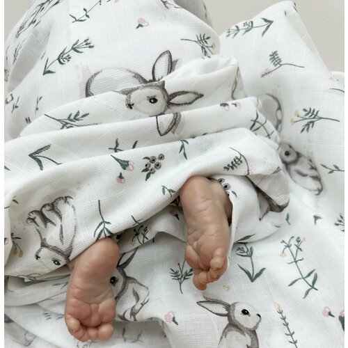 'Муслиновые пеленки для новорожденных Н-35' - комплект из 3-х штук