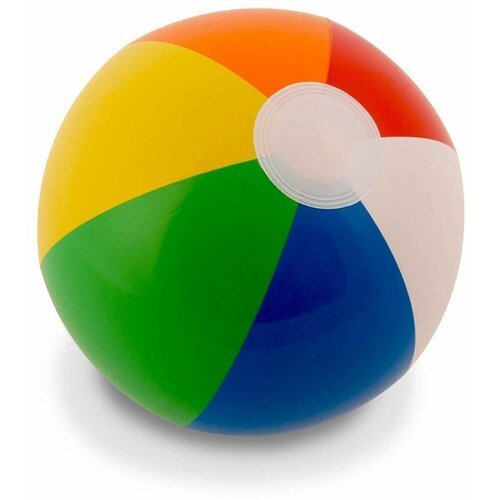 Мячик надувной резиновый 6-ти цветный 38 см. 8118