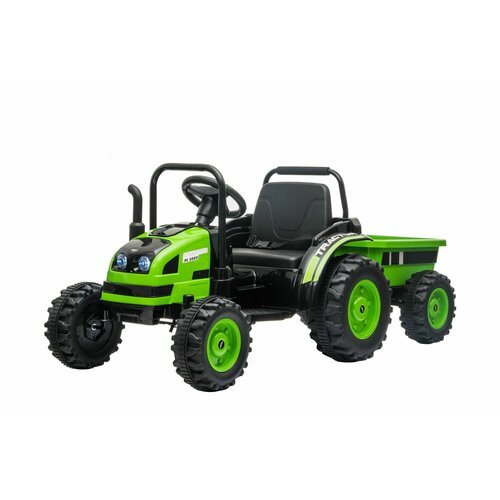 Зеленый трактор электромобиль HL388