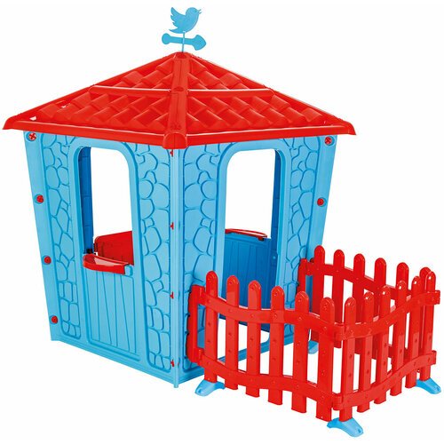 Домик с забором Pilsan голубой (06 443B)