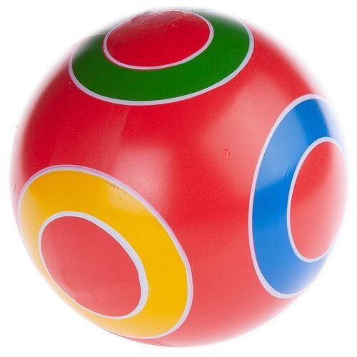 Мяч резиновый 'Кружочки', d125 (ручное окр-ие) 3P-125