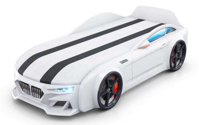 Кровати для подростков Romack машина Dynamic-M с подсветкой фар и ящиком