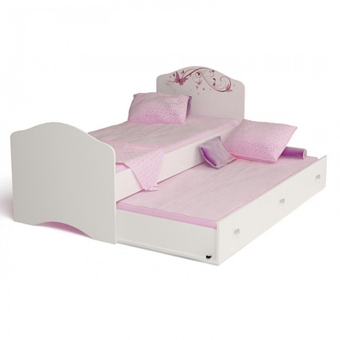 Кровати для подростков ABC-King Фея с рисунком и стразами Сваровски без ящика 160x90 см