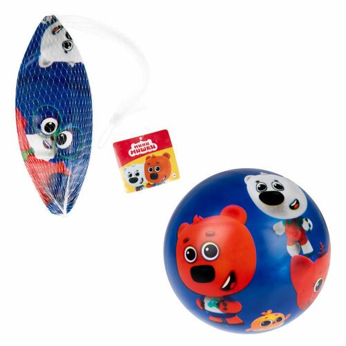 Мяч 1toy Мини-мишки ПВХ, полноцветн, 23 см, 85 г, сетка и бирка