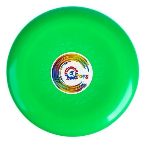 Летающая тарелка, 23 × 23 × 2,7 см, цвет зелёный + мел в подарок
