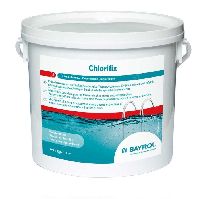 Бытовая химия Bayrol Быстрорастворимый хлор для ударной дезинфекции воды ChloriFix 5 кг