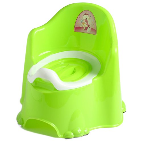 Горшок детский антискользящий «Комфорт» с крышкой, съёмная чаша, цвет салатовый