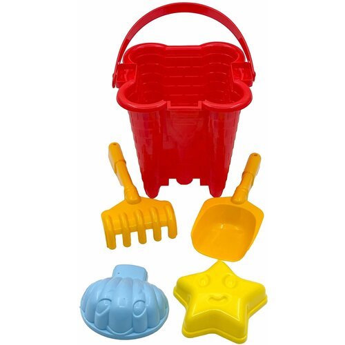 Набор игрушек для песочницы (Ведерко, грабли, лопата, формочки)