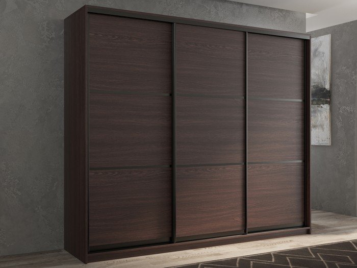 Шкафы РВ-Мебель купе 3-х дверный Кааппи 4 180х45 см (Венге)