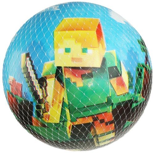 Мяч пвх майнкрафт, 23 см, полноцвет, в сетке Играем Вместе FD-9(MNCT)