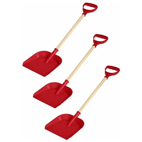 Набор Задира-Плюс лопатки пластмассовые, деревянный черенок, красный