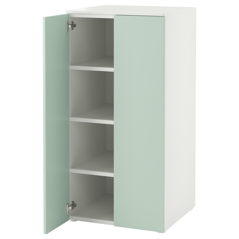 Шкаф Ikea Smastad / Platsa, 60х57х123 см, белый/светло-зеленый
