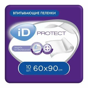 iD Protect Пеленки одноразовые впитывающие 60 х 90 10 шт