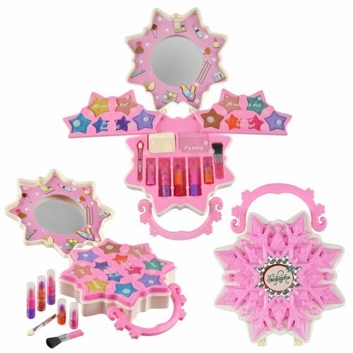 Набор косметики для девочек Зефирка 'сказочная' серия в кейсе Розовый кристалл K-0052