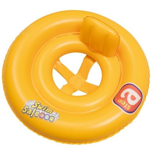 Круг для плавания с сиденьем двухкамерный Bestway Swim Safe ступень А, 32027 BW, желтый