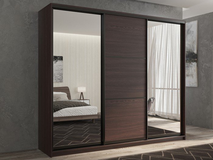 Шкафы РВ-Мебель купе 3-х дверный Кааппи 3 180х60 см (Венге)