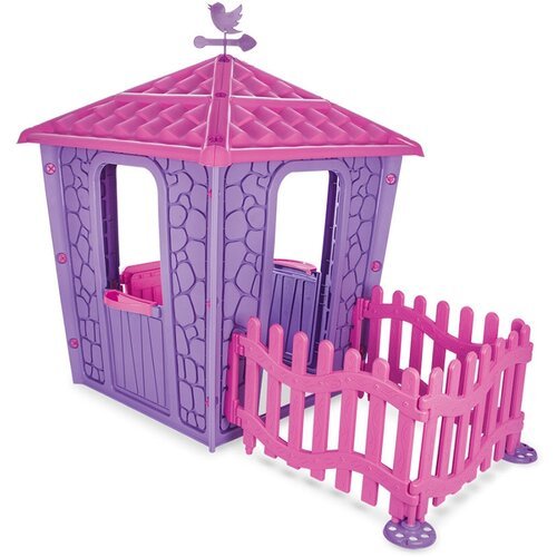 Детский игровой дом Pilsan Stone House с забором Purple/Фиолетовый