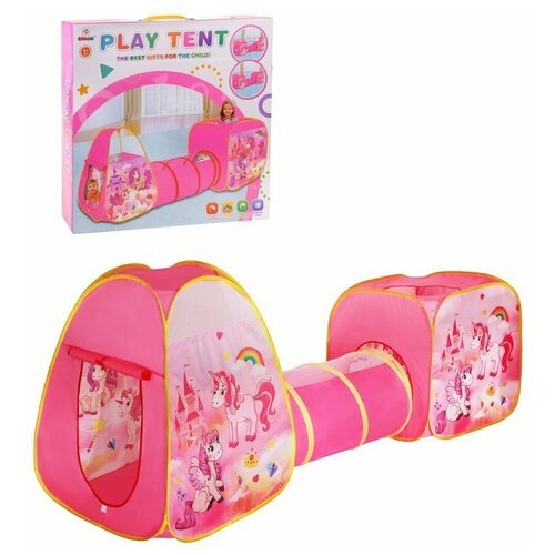 Палатка игровая Наша Игрушка с туннелем, розовый (995-5005-1)