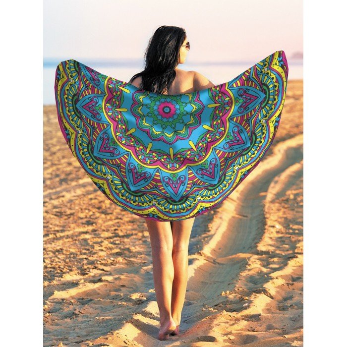 Туризм JoyArty Парео и Пляжный коврик Цветок радуги 150 см