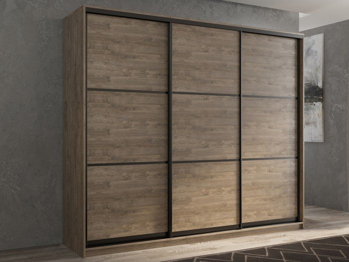 Шкафы РВ-Мебель купе 3-х дверный Кааппи 4 180х60 см (Дуб Харбор Эспрессо)