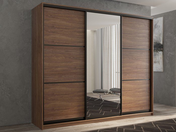 Шкафы РВ-Мебель купе 3-х дверный Кааппи 2 210х60 см (Морское дерево Винтаж)