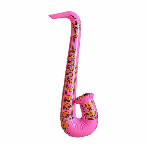 Игрушечной саксофон надувной 60 см цвет розовый
