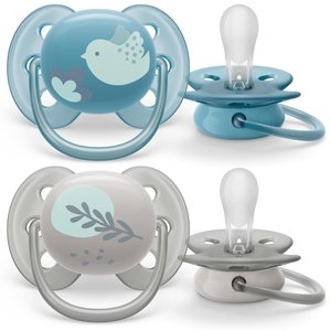 Пустышка Philips Avent ultra soft с футляром для хранения и стерилизации  6-18 мес  2 шт арт SCF091/15