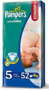 Pampers Active Baby Junior Подгузники 11-18/11-25 кг 52 шт