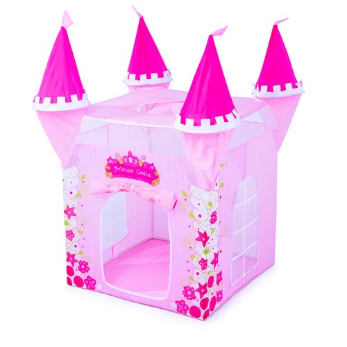 Палатка детская Ocie панорамные окна, для дома и улицы, розовая