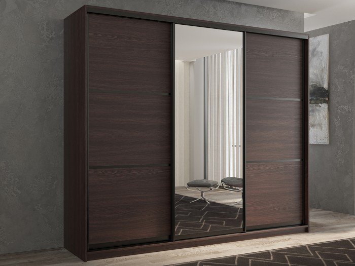 Шкафы РВ-Мебель купе 3-х дверный Кааппи 2 180х45 см (Венге)