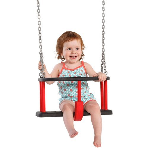 Качели-кресло для малышей металлические прорезиненные Basic, на цепях