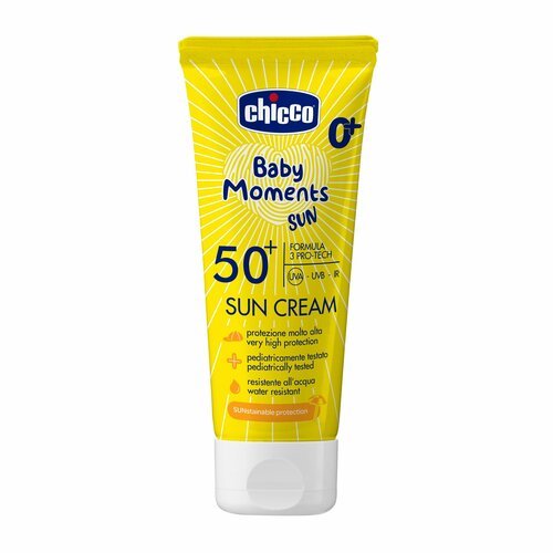 Крем детский солнцезащитный SPF50+ Chicco Baby Moments Sun, 75 мл
