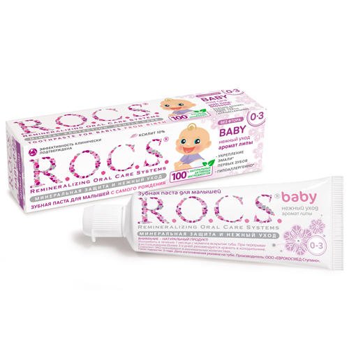 R.O.C.S. Зубная паста Для младенцев 'Аромат липы' 45 гр (R.O.C.S., Baby 0-3 года)