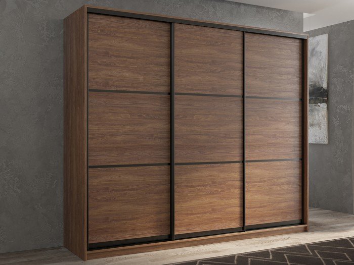 Шкафы РВ-Мебель купе 3-х дверный Кааппи 4 210х60 см (Морское дерево Винтаж)