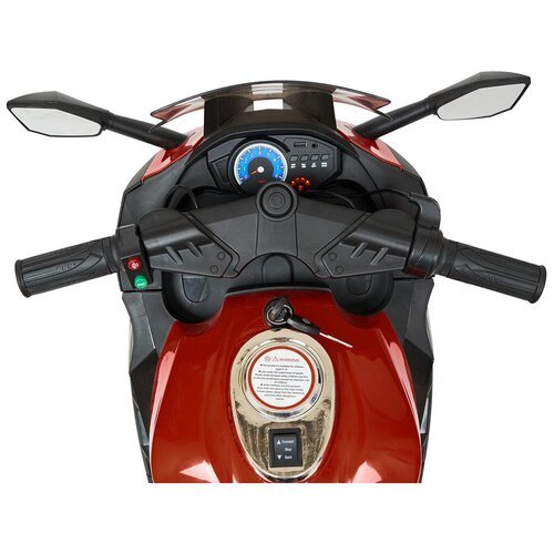 FUTAI Детский электромотоцикл Kawasaki Ninja (12V, EVA, спидометр, ручка газа) - DLS07-SP-RED