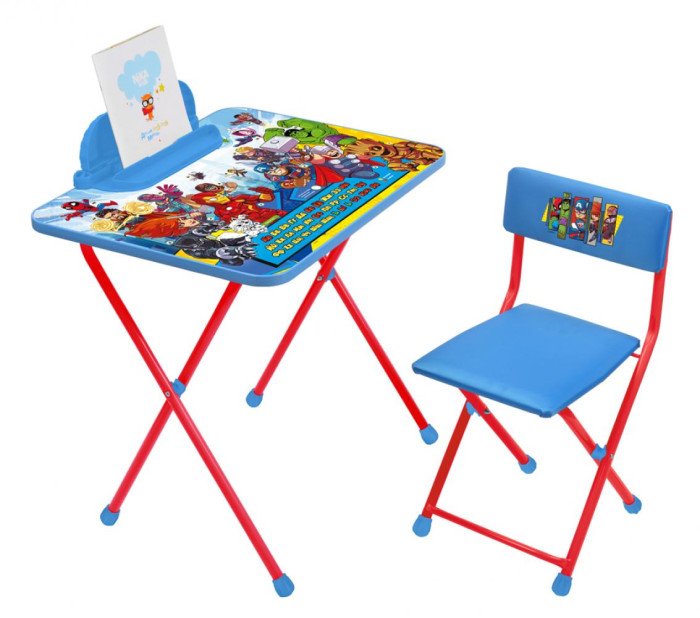 Детские столы и стулья Ника Комплект С супергероями от Marvel с пеналом