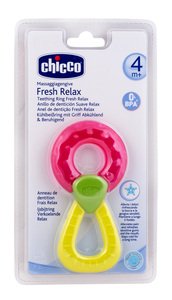 Chicco Прорезыватель игрушка Fresh Relax Кольцо розовое 4+