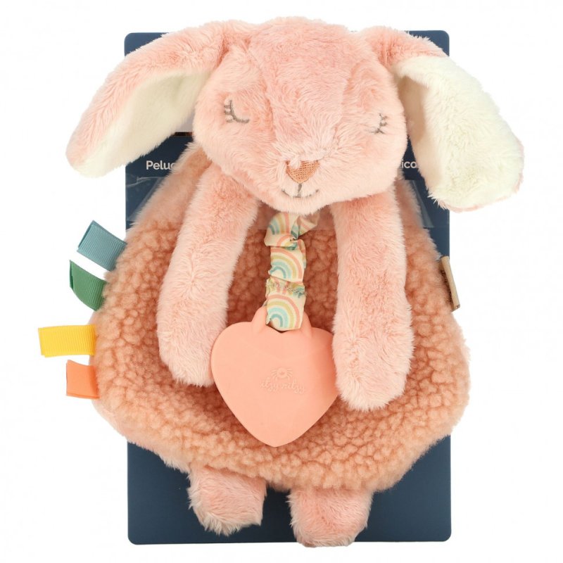 itzy ritzy, Itzy Lovey, Plush Lovey With силиконовый прорезыватель, для детей от 0 месяцев, Ana The Bunny, 1 прорезыватель для зубов