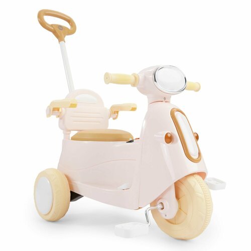 50046, Электромопед детский MIRAGE, 3 в 1, каталка, трехколесный велосипед и электромопед, розовый