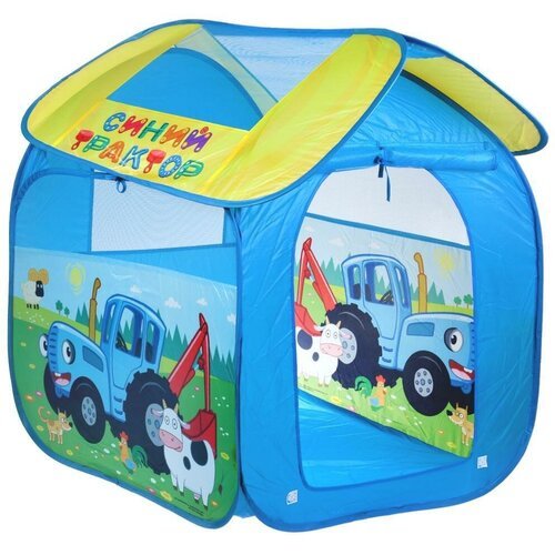 Палатка игровая «Синий трактор» 83х80х105 см, в сумке