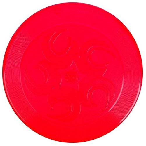 Летающая тарелка, 23 × 23 × 2,7 см, цвет красный + мел в подарок
