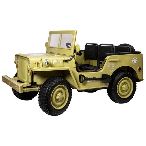 TOYLAND Электромобиль Jeep Willys YKE 4137 4x4 (армия зелёный)