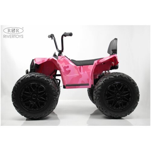 Детский электроквадроцикл RiverToys A111AA 4WD розовый камуфляж