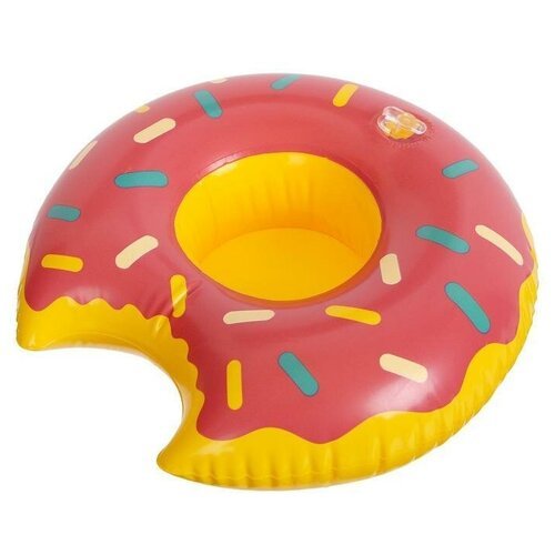 Игрушка надувная-подставка 'Пончик', 20 см, цвета микс, 1 шт.
