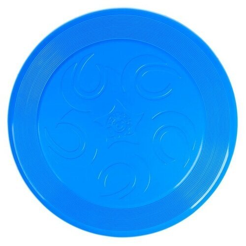 Летающая тарелка, 23 × 23 × 2,7 см, цвет голубой + мел в подарок, 2 штуки