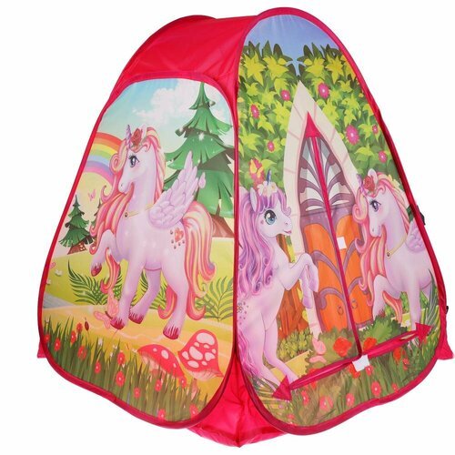 Палатка детская игровая Играем вместе Единороги, 81х90х81 см, в сумке